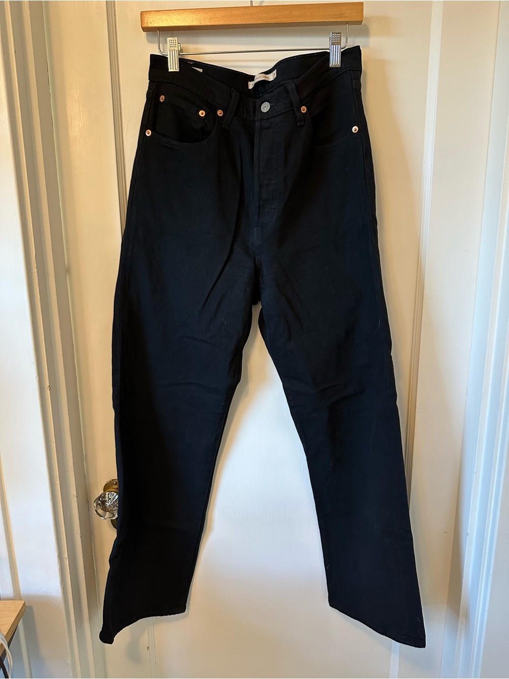 Women's Levi's Ribcage Straight Ankle - Black Wash